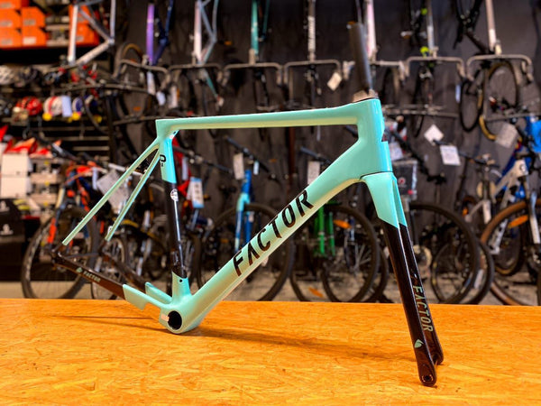 Factor O2 D Frameset Customise Turquoise – Kedai Basikal Orbit Cycle