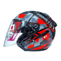 KYT HELMET HELLCAT MIMETIC RED