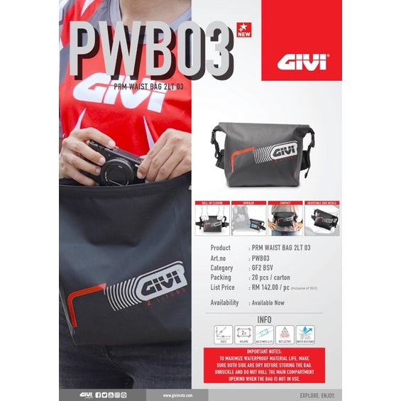 GIVI PRM WAIST BAG 2LT 03 - PWB03